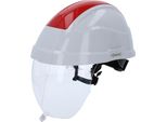 Ks Tools Elmetto Di Sicurezza Con Protezione Per Il Viso Rosso - 117.0137