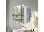 Artloge Specchio Moderno Irregolare - Specchio Da Parete Asimmetrico 80*80Cm Senza Cornice Specchio Decorativo Specchio Da Bagno Specchio Da Corridoio Specchio Di Design Specchio Da Porta