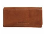 Geldbörse SPIKES & SPARROW, braun (cognac), Leder, glänzend, casual, Kleinlederwaren, echt Leder