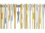 Amscan Lettera Pendolo Happy Birthday 320 Cm Carta Argento/Oro
