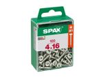Set 100 Viti In Acciaio Pozidriv Spax Testa Tonda, Diam.4 Mm X L.16 Mm
