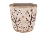 Vaso Da Fiori Clayre & Eef Ø 14X13 Cm Rami In Ceramica Beige Marrone