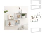 Vidaxl Mensole A Cubo 2 Pz. Bianco 60X15X23 Cm Materiale A Base Di Legno - Mensole A Muro