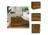 Vidaxl Comodino Rovere Fumé 50X39X43,5 Cm Materiale A Base Di Legno - Comodini