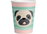 Amscan 9906543-66 8 Bicchieri Di Carta Hello Pets 250 Ml