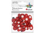 Coccinelle Di Legno Ornamentali 24 Pz. Serie Craft-Fun 14X19 Mm Titanum