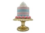 Clayre & Eef Figura Decorativa Torta Ø 15X 22 Cm Poliresina Color Oro Rosa