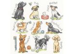 Confezione Da Ricamo A Punto Croce Bothy Threads "Woof!"", Schema Contato, XKG16, 26X26Cm"