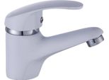 Rubinetto Per Lavabo, Montaggio A Soffitto, Nucleo Valvola In Ottone, Corpo In Metallo, Bianco, Cromo