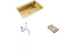 Lavello Da Cucina Golden, Vasca Singola, Da Appoggio, Rettangolare, 53X43 A