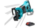 Sega Alternativa A Batteria, Motore Brushless Da 3200 Spm, Grilletto A Velocità Variabile, Cambio Lama Senza Attrezzi, 1 Batteria 1 Caricabatterie