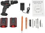 Trapano A Batteria, Coppia Massima 25-28 Nm, Velocità Fino A 1450 Giri/Min, Mandrino A Serraggio Rapido, Nero