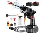 Idropulitrice A Batteria Per Auto, Tensione 21V, Pressione Dell'acqua 50BAR-80BAR, Distanza Di Spruzzatura 7-10 M, 2 Batterie, Alimentazione A Batteria