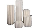 Cilindro Pieghevole In Carta, Diametro 30 Cm, Colore Bianco, Opzioni Di Altezza 20-100 Cm, H20 40 60 80 100