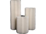 Cilindro Pieghevole In Carta, Diametro 30 Cm, Colore Bianco, Possibilità Di Altezza 20-100 Cm, H60 80 100