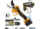 Potatore Elettrico, Batteria 21V 4Ah, Testa Regolabile, Potenza 1050W, Giallo/Nero