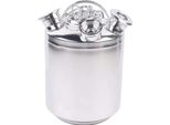 Fusto Per La Pulizia Della Birra, Capacità 10 Litri, Acciaio Inox, Valvole Regolabili, Argento