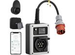 Caricabatterie Per Veicoli Elettrici, Potenza Massima 11 Kw, Corrente Regolabile 6A-16A, 11Kw Con App, Presa Di Tipo 2
