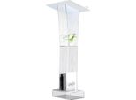 Scrivania In Acrilico Trasparente, Illuminazione Led Blu, Design Moderno, Supporto Da Terra, Trasparente