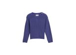 Tom Tailor MäDchen Cropped Strickpullover, Blau, Uni, Gr. 128/134