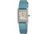 Quarzuhr SEIKO, hellblau, Armbanduhren, Damen, Armbanduhr, Damenuhr, Lederarmband, analog