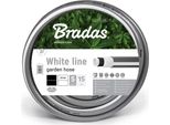Tubo Da Giardino Bradas White Line 1/2" Argento/Bianco 50 M"