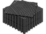 Vevor Piastrelle Ad Incastro 12 Pz. Piastrelle Per Pavimenti Piastrelle Per Pavimenti Drenanti, Piastrelle Per Pavimenti 30 X 30 Cm Piastrelle Per Pavimenti Quadrati Per Esterni Terrazza Piastrelle Per Pavimenti In Pvc Bagno, Toilette Nero