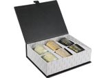 Confezione Regalo Con 6 Candele Profumate - Set Di Candele Per Il Relax E L'atmosfera - Set Di Candele Profumate Nobili Nere - Set Di Candele - Nero