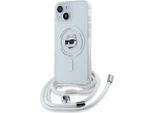 Karl Lagerfeld Klhmp15Shcchnt Custodia Rigida Per Iphone 15 / 14 / 13 6.1 Trasparente Iml Choupette Head & Cord Magsafe