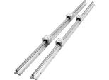 Guida Lineare Acciaio Al Carbonio-Alluminio Guida Lineare - 4 Pezzi SBR20UU Blocchi Di Scorrimento - Cuscinetto Lineare Blocco Cuscinetto - 2 Pezzi Sbr20-1200Mm