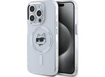 Karl Lagerfeld Klhmp15Xhlschh Iphone 15 Pro Max 6,7 BiałY/Bianco Custodia Rigida Iml Metallo Testa Choupette Magsafe