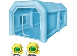 Vevor Tenda Gonfiabile Per Cabina Di Verniciatura, Tenda Gonfiabile Individuale Per Cabina Di Verniciatura 750 W + 350 W, Tessuto 210D Oxford, 4 X 2,5 X 2,2 M, Blu, Parcheggio