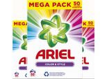 Ariel Detersivo In Polvere - Detersivo - Colorati - 150 Lavaggi (3X50) - Confezione Risparmio
