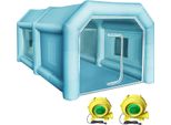 Succebuy Tenda Gonfiabile, Tessuto Oxford 210D, Cabina Di Spruzzatura Gonfiabile, Tenda Personalizzata Con 2 Soffiatori, Tenda Cabina Di Spruzzatura Gonfiabile 13X8X7Ft Per Automobili