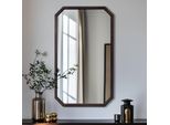 Wisfor Specchio Artloge Specchio Da Parete Specchio Da Bagno Specchio Da Corridoio Specchio Da Appendere In Legno Massiccio 50 X 80 Cm Colore Noce Nero Vintage 4,8 Kg