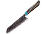 Coltello Da Cucina Damasco ZE-37409 - Santoku/Marrone/Blu KP37409