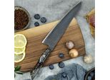 Coltello Da Cucina In Damasco KU-37427 - Kiritsuke/Nero/Oro KP37427