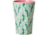 Tazza In Melamina Rice - Motivo Pavone Verde 400Ml