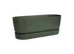 Elho Greenville Trough Long 20 - Foglia - Fioriera Verde - Balcone-Esterno - Ø 19,823 X H 17,947 - Creato Con La Natura In Mente