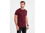 Ombre Clothing T-Shirt Da Uomo A Maniche Corte Themphie Maroon L