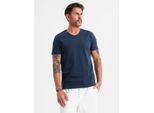 Ombre Clothing Maglietta Da Uomo A Maniche Corte Mario Navy M