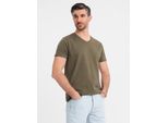 Ombre Clothing T-Shirt Da Uomo A Manica Corta Mario Dark Olive L