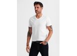 Ombre Clothing T-Shirt Da Uomo A Manica Corta Mario White L