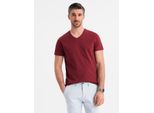 Ombre Clothing Maglietta Da Uomo A Maniche Corte Mario Maroon Xxl