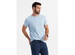 Ombre Clothing T-Shirt Da Uomo A Maniche Corte Jovani Azzurro L