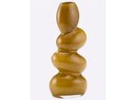 Dekovase, gelb, B/H/T: 14,5cm x 32cm x 9cm, Vasen
