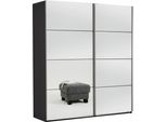 SchwebetüRenschrank wimex "Easy", Grau (Graphit, Spiegel), B:135Cm H:210Cm T:65Cm, SchräNke, SchwebetüRenschrank, Mit Vollspiegel