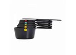Messbecher OXO GOOD GRIPS, schwarz, Kunststoff, Messbecher, 6-teilig, inkl. Schaber zum Glattstreichen von Zutaten