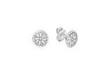 Paar Ohrstecker Vivance "925/- Sterling Silber Rhodiniert Blume", Weiß, Ohrringe, Damen, One-Size, Silber 925 (Sterlingsilber)