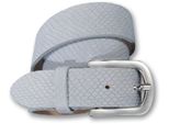 Ledergürtel SILBERGIFT, Damen, Gr. 95, grau (hellgrau), Rindsleder, geprägtes Muster, geprägt, Reptilienprägung, Schlangenoptik, unifarben, feminin,modisch,casual,klassisch, Gürtel, mit Reptilien-Prägung